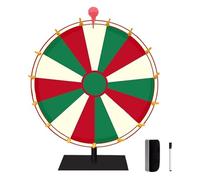 Spinner Wheel - Tabletop Roulette Spinner of Fortune Spin, Slots Game Spinner Wheel | Colorful Tabletop Prize Spinner with Erase, Portable Lucky Wheel for Indoor, Outdoor Play, (Orange, Green)