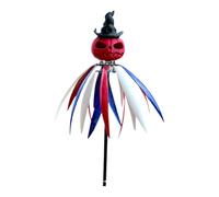 Spinner Wind | Pumpkin Scarecrow Garden Spinners Outdoor | Fall Garden Decor with 9 Inch Rotation Ball and Ground Stake | Windmill Sculptures Scary Halloween Decorations