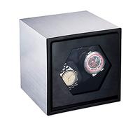 Spinner winding box Watch Winders - 2+0 Double Head Metal Shell Automatic Watch Winders Mechanical Watch Winding Box Motor Shaker Watch Storage Case Rotating Display Cabinet Quiet and well operated (M