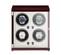 Spinner winding box Watch Winders - 4-position Rechargeable Watch Shaker Mechanical Watch Winder Vertical Automatic Watch Winding Box with Light-sensitive Led Light Quiet and well operated (Ebony Grai