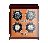Spinner winding box Watch Winders - 4-position Rechargeable Watch Shaker Mechanical Watch Winder Vertical Automatic Watch Winding Box with Light-sensitive Led Light Quiet and well operated (Ebony Grai