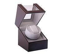 Spinner winding box Watch Winders - Brown Black Single Position Mechanical Watch Winding Box Motor Shaker Watch Winder Holder Display Jewelry Storage Organizer Simple Household Quiet and well operated
