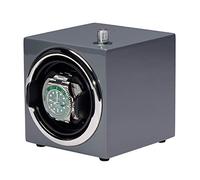 Spinner winding box Watch Winders - Mini Single Mechanical Watch Winder Household Automatic Watch Shaker Quiet Turn Watch Device Color Piano Paint Watch Storage Box Quiet and well operated (Gray Right