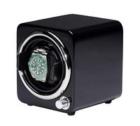 Spinner winding box Watch Winders - Mini Single Mechanical Watch Winder Household Automatic Watch Shaker Quiet Turn Watch Device Color Piano Paint Watch Storage Box Quiet and well operated (Black Roun
