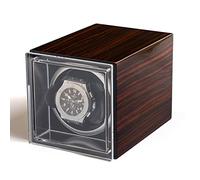 Spinner winding box Watch Winders - Mini Single Watch Shaker Wooden Dustproof Watch Storage Box Automatic Mechanical Watch Winder Quiet Turn Watch Device Home Watch Winding Box Quiet and well operated