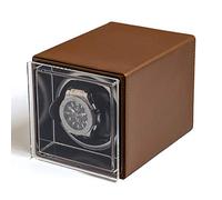 Spinner winding box Watch Winders - Mini Single Watch Shaker Wooden Dustproof Watch Storage Box Automatic Mechanical Watch Winder Quiet Turn Watch Device Home Watch Winding Box Quiet and well operated