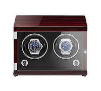 Spinner winding box Watch Winders - Rechargeable Two-position Watch Shaker Mechanical Watch Winder Vertical Automatic Watch Winding Box with Light-sensitive Led Light Quiet and well operated (Ebony Gr