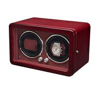 Spinner winding box Watch Winders - Red Wood Grain Watch Winding Box Household Watch Shaker Automatic Mechanical Watch Winder Piano Paint Watch Storage Case Dust-proof Quiet and well operated ()