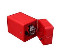 Spinner winding box Watch Winders - Single Watch Shaker Mechanical Watches Automatic Turntable Silent Antimagnetic Shake Watch Device Home Watch Winding Box Storage Case Red Black Quiet and well opera