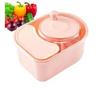Spinners， Manual Vegetable Cleaning | Multifunctional Potato Scrubber with Lid, Salad Washing Tool(Pink)