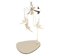 Spinning Candle Holder, Carousel Candle Spinner with Tray Rotating Stainless Steel Tea Light Aromatherapy Wind Chime Candle Holder for Home Decoration (Little Fairy)