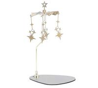Spinning Candle Holder, Metal Tea Light Holder Candle Carousel Spinner with Tray Rotating Stainless Steel Tealight Holder Candle Chime for Weddings, Home Decor (Star)