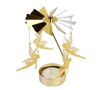 Spinning Candle Holders Angel Rotating Tea Light Holder Candlestick Carousel Candle Spinner for Christmas Wedding Decor