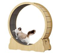 Spinning Cats Running Wheel, Cat Toys, Indoor Cat Exercise Wheel, Cat Treadmill With Carpeted Runway, Natural Wood Color,Inner Diameter-100cm(39.4