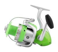 Spinning Fishing Reel Live Liner Bait Feeder Reel Lightweight Durable Metal Handle All Spool Cup Design for Freshwater Saltwater Fishing Aluminum Alloy Green 4 Models (YH60)
