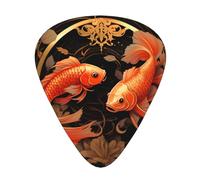 Spinning Goldfish Printed pick set - 12 pieces, thin, medium and thick guitar picks, suitable for guitar, bass, electric guitar and ukulele