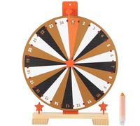 Spinning Prize Wheel, 24 Slots Editable DIY Tabletop Prize Wheel Spinner, 14.6 Inch Roulette Wheel With Non-Slip Stand, Dry Erase Marker, Win Fortune Spin Game Board for Trade Show Carnival Party Pub