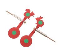 Spinning Rabbit Squirrel Steel Target Set with Rotating Plates | Hardened Carbon Steel, Modular Replaceable Parts, Red Finish, Outdoor Tree Mounted Practice for Shooters