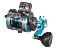 Spinning Reel Fishing Reel Conventional Level Wind Trolling Sea Bass Grouper 5.2:1/3+1BB Max Drag 25Kg Pesca Spinning Reel Handle(Blue 5.1:1,Right Hand)
