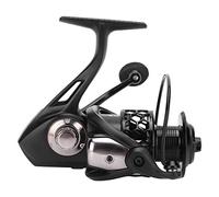 Spinning Reel Fishing Reel Left Right Interchangeable 13+1 Bearings 4.7:1 Gear Ratio High Strength Aluminum Alloy Metal Rocker Arm EVA Handle for River Lake Pond Fishing Black 1pcs (MELA5000)