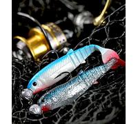 Spinning rubber Savage Gear Cannibal 10cm, color: Burbot Golden Ambulance