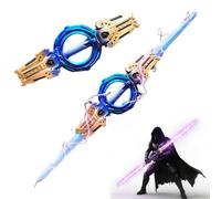 Spinning Sword Spark Sword Light up Blade with Spark Effects and Rotating Dual-Blade Design, 7 Colors Expandable Light Swords Toys with Fx Sound(Motion Sensitive) and Realistic Handle(#B)