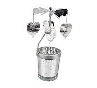 Spinning Tea Light Candle Holder Rotating Candlestick for Festive Wedding Heart