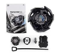 Spinning Top Deluxe Set, Includes String Launcher & Right-Spin Top, High-Speed Action & Epic Battles, Spinning Battle Toy for 8+ Year Old Kids, Boys and Girls (Black)