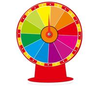 Spinning Wheel 12 Inch DIY Wirtable Tabletop Prize Wheel with Stable Stand Coloful Lucky Roulette for Carnival Party Pub Fortune Game Roulette Spin for Prizes Spin the