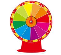 Spinning Wheel 12 Inch DIY Wirtable Tabletop Prize Wheel with Stable Stand Coloful Lucky Roulette for Carnival Party Pub Fortune Game Spin the Spin for Prizes