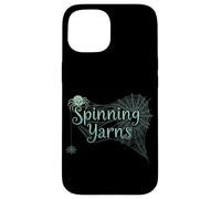 Spinning Yarns Web Spider with Cute Face Case for iPhone 15