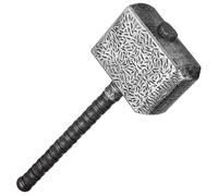 Spinosaurus 21“ Viking Hammer for Halloween Battle Hammer Plastic Sliver Hammer Pretend Weapons Props Viking Accessories