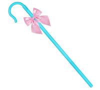 Spinosaurus 45" Shepherd's Crook with Bow Blue Shepherd Staff Shepherd's Stick Nativity Costume Accessories Cosplay Cane Prop