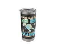 Spinosaurus Dinosaur Facts Paleontologist Dino Skeleton Stainless Steel Insulated Tumbler