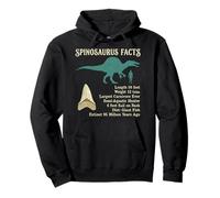 Spinosaurus Facts Largest Carnivore Dinosaur Pullover Hoodie