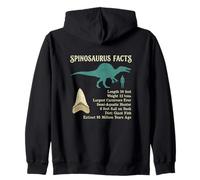 Spinosaurus Facts Largest Carnivore Dinosaur Zip Hoodie