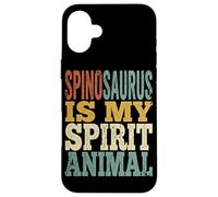 Spinosaurus Is My Spirit Animal Retro Text Case for iPhone 16 Plus