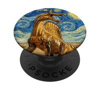 Spinosaurus Mirabilis Dinosaur Dino Van Gogh Style PopSockets Adhesive PopGrip