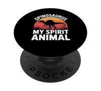 Spinosaurus My Spirit Animal Funny Dinosaur Retro Sunset PopSockets Adhesive PopGrip