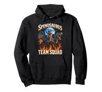 Spinosaurus Team Squad Dinosaur Pizza Moon Bootleg Pullover Hoodie