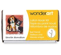 Spinrite Acrylic Blend Wonderart Latch Hook Kit 12-inch x 12-inch, Best Friends