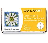 Spinrite Acrylic Blend Wonderart Latch Hook Kit 12-inch x 12-inch, Daisy