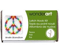 Spinrite Acrylic Blend Wonderart Latch Hook Kit 8-inch x 8-inch, Peace