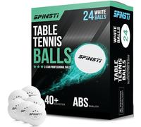 SPINSTI 40+ Professional 3 Star ABS Quality White Table Tennis Balls Set of 24 Ping Pong Balls for Indoor Sports Spherical and Celluloid-Free for Enhanced Performance