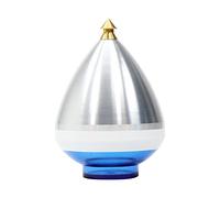 Spintastics Quicksilver Hybrid Spin Top - Fixed Tip (Silver and Blue)