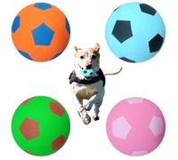 spintenis Squeaky Soccer Balls for Dogs, 2.4 Inch, 4-Pack, Latex Rubber Chew Toys for Aggressive Chewers, Indoor Outdoor Training