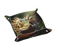 Spiny Lizards Leather Tray, Suitable For Desktop Organization, Can Hold Keys, Wallets, Watches, Coins, Etc.