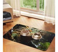 Spiny lizards Pet Water Absorbent Faux Leather Feeding Mat 40x60cm Non Slip Durable Mat for Cat and Dog Bowls