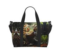 Spiny lizards Printed Tote Travel Bag With Adjustable Shoulder Strap Suitable For Travel And Sports