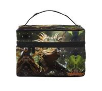 Spiny lizards Women's Large Capacity Makeup Bag, Portable Travel Makeup Bag, (9x6.5x6.2 inches) Girls Large Makeup Bag Storage Bag